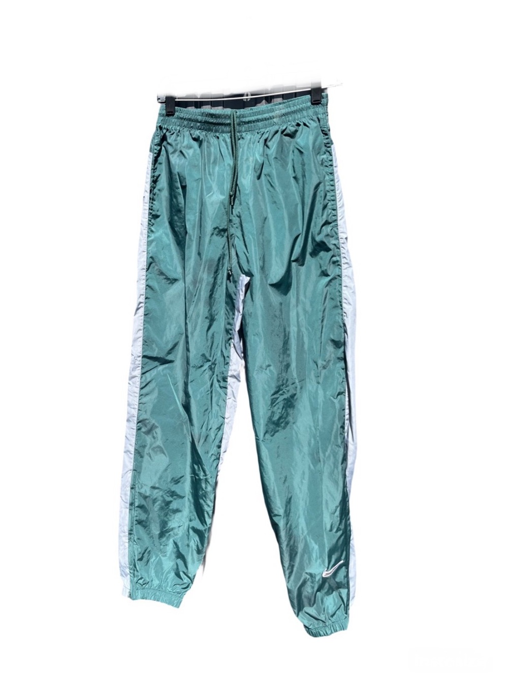 Nike Women’s Dr-Fit Green/Grey Track Pants w/ Zipper Drawstring Elastic Waist M